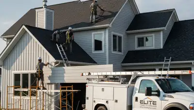 Vinyl siding installation on Denver CO home by Next Level Exteriors roofing and siding experts